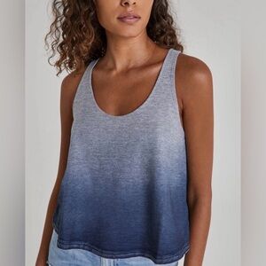 BNWT AG Adriano Goldschmied Tia Tank, AEROSOL HEATHER GREY/NAVY, Small, $108